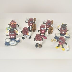 Vintage 1980s 1990s California Raisins Lot Figures 9 Total Vinyl Applause